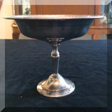 S38. Silverplate compote. 5.5” x 6.5” - $14 